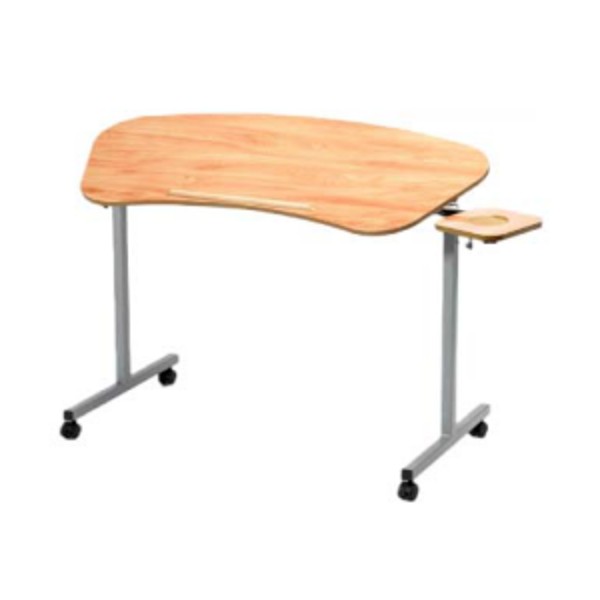 Over arm chair lifting table with side table